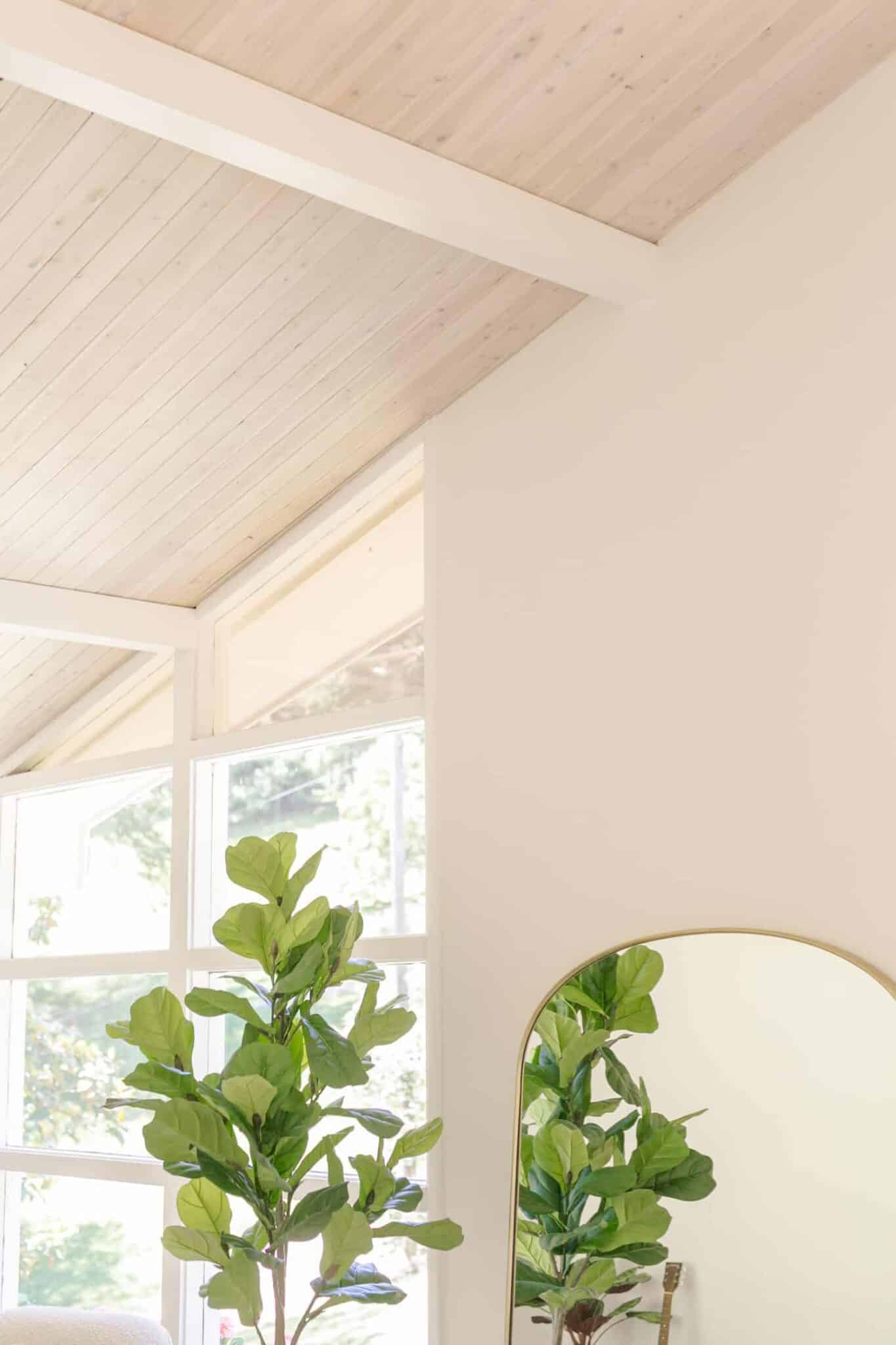 DIY paneled ceiling to cover a popcorn ceiling