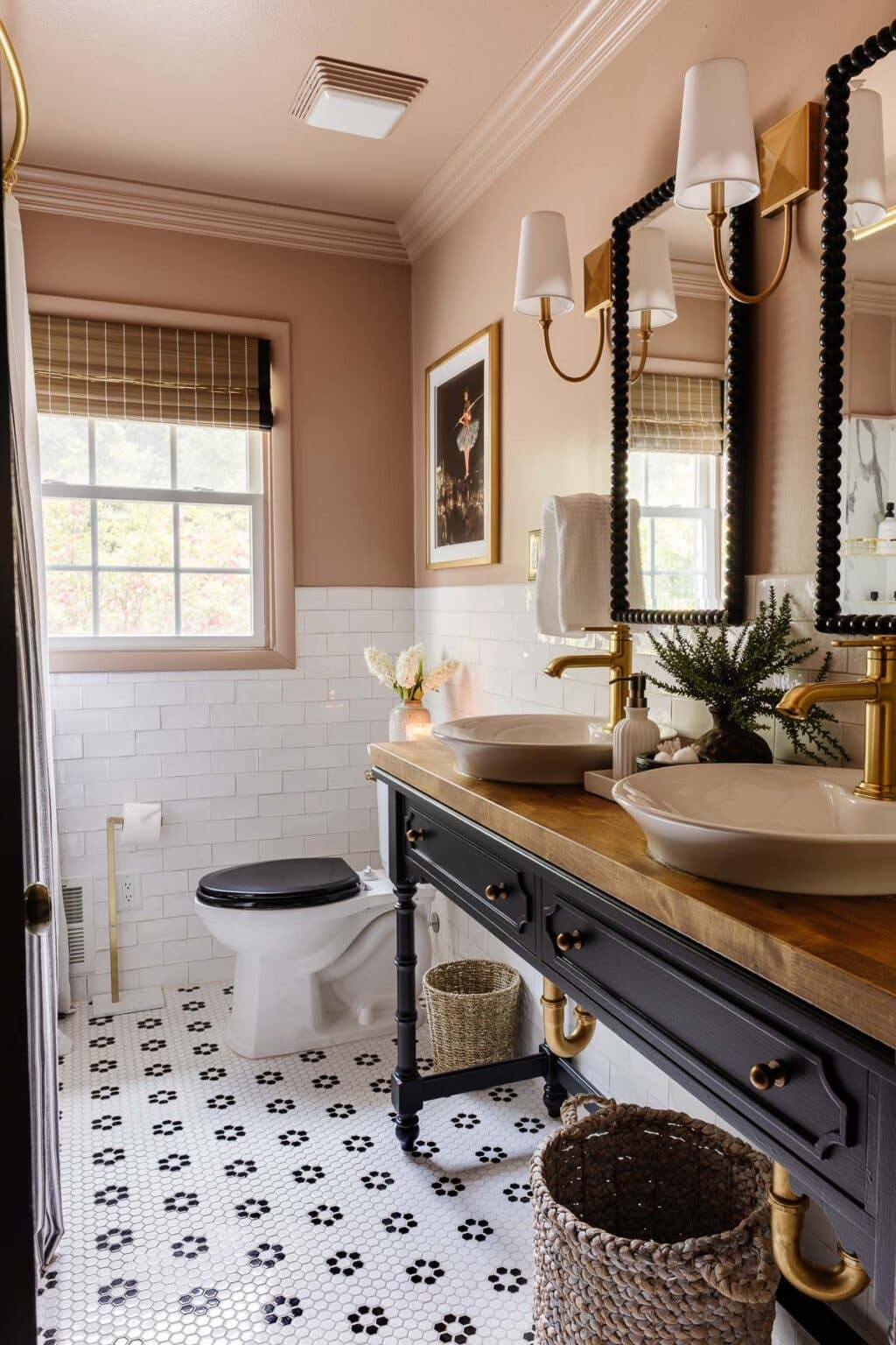 Our Black and Pink Bathroom Refresh Done in 4 Days - Bless'er House