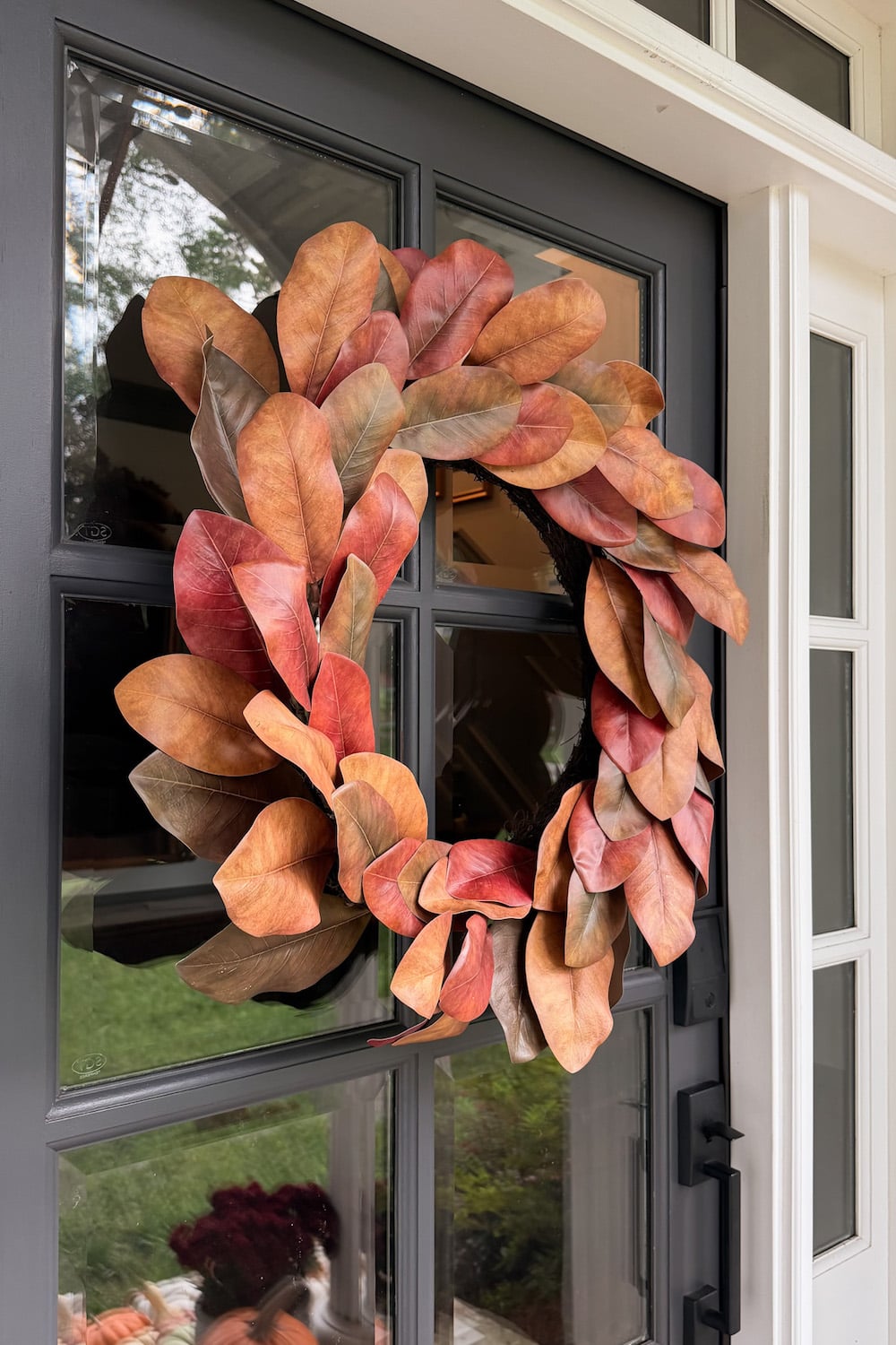 fall wreath on door