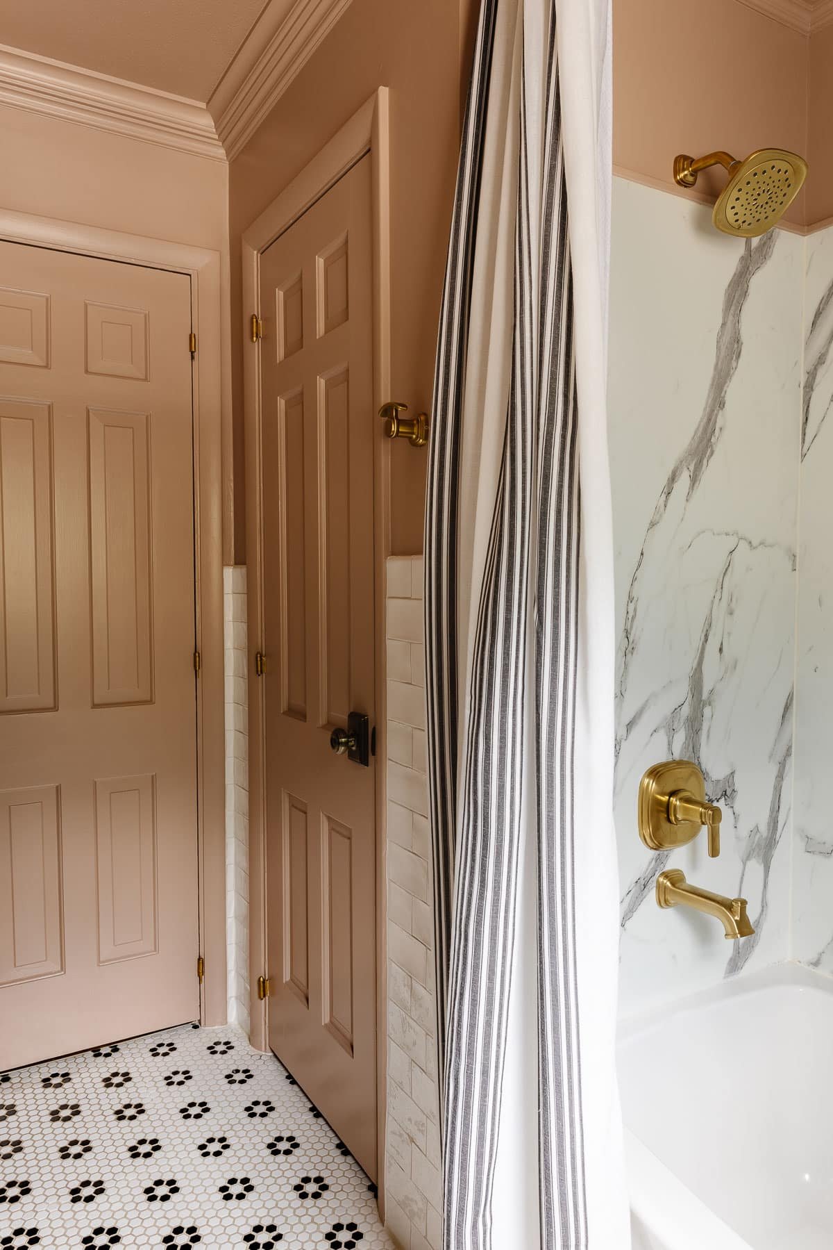 how to hang extra long shower curtain