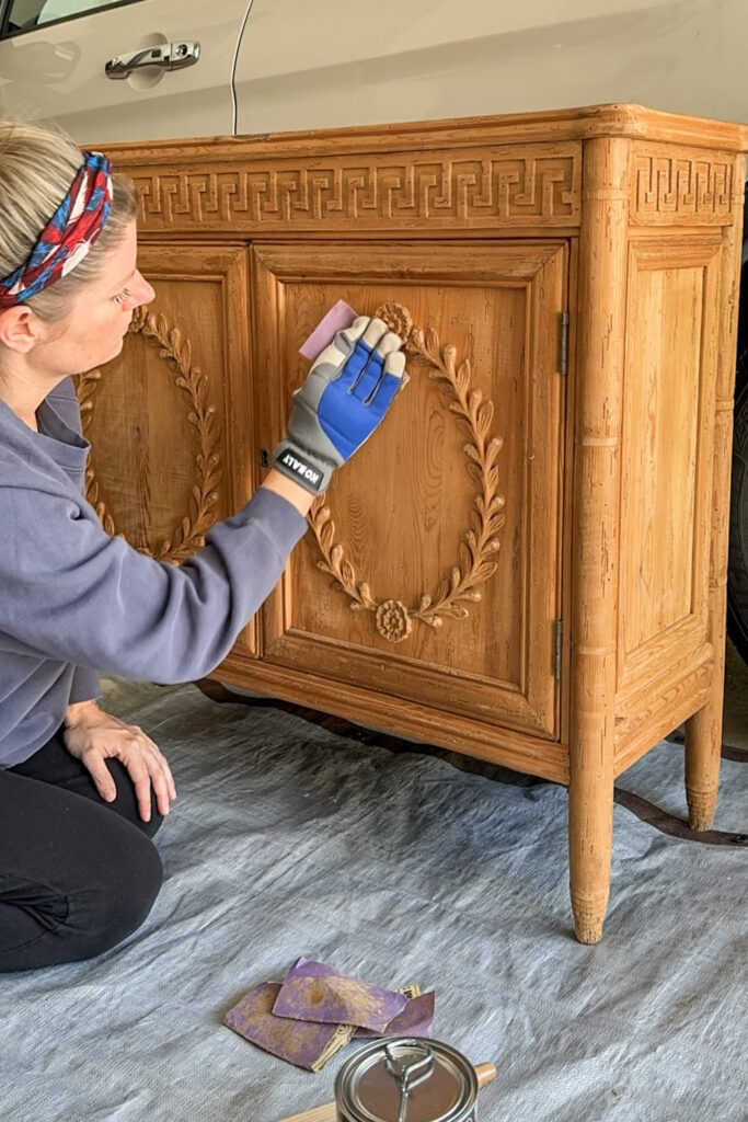 How to Stain Over Stained Furniture Without Sanding - Bless'er House