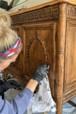 How to Stain Over Stained Furniture Without Sanding - Bless'er House