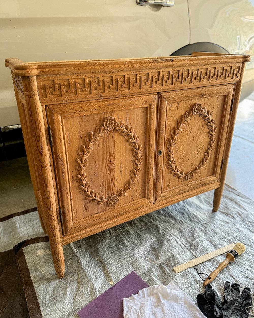 How to Stain Over Stained Furniture Without Sanding Bless'er House