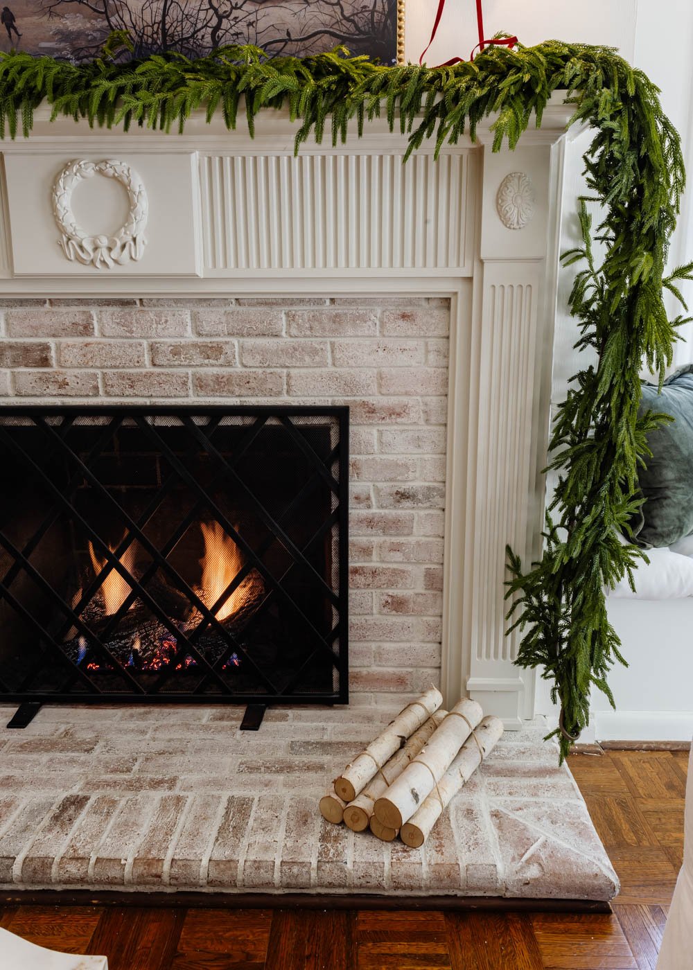 traditional DIY fireplace trim