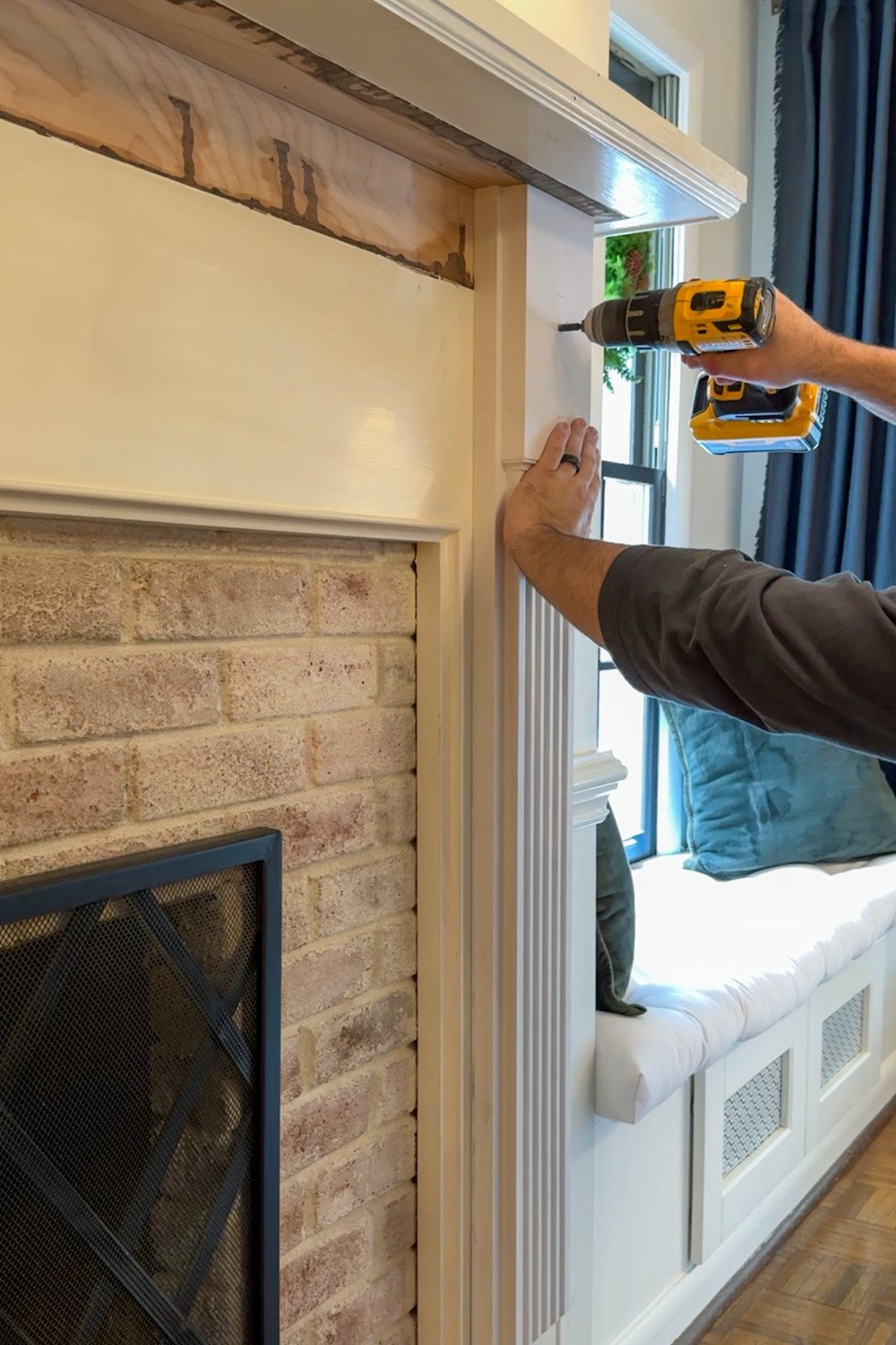 adding federal colonial style molding to fireplace