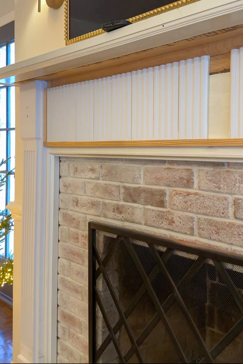 adding fluted molding to fireplace
