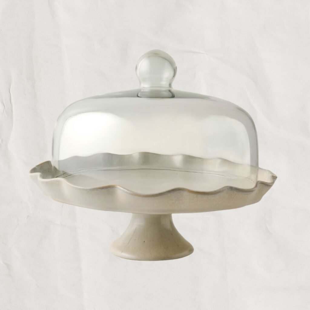 gift idea for hosts cake stand with dome