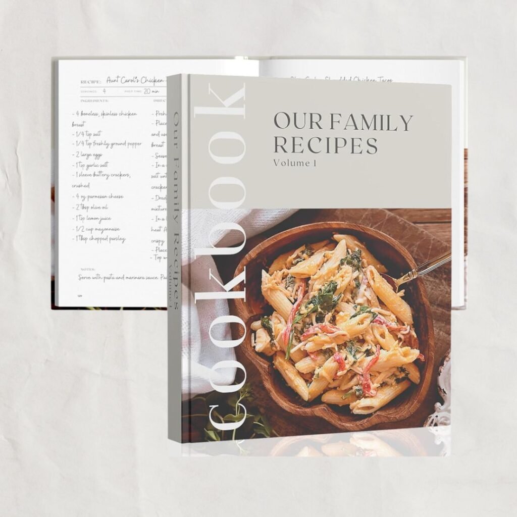 gift idea for grandparents and parents family recipe book