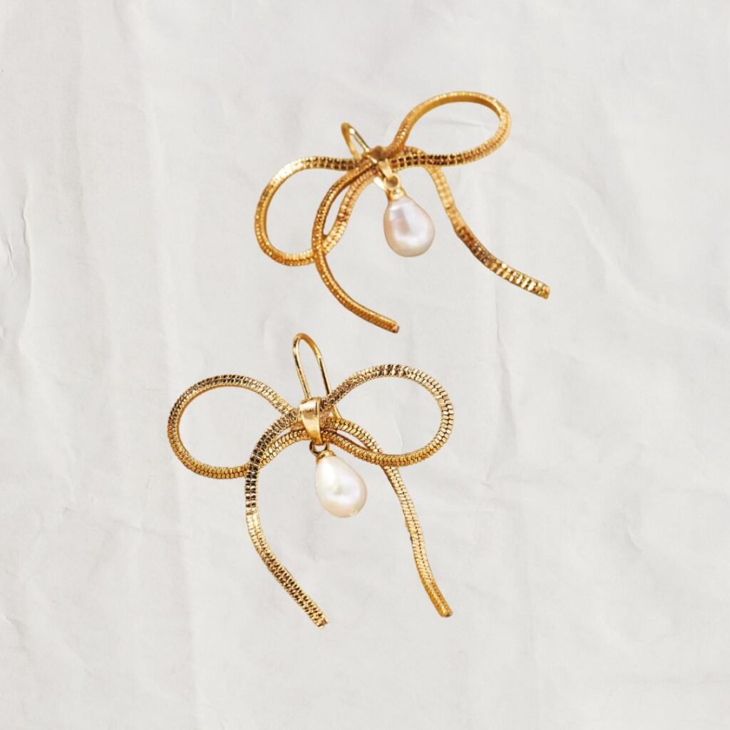 gift idea for her bow earrings
