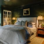 crystal fandelier in a bedroom