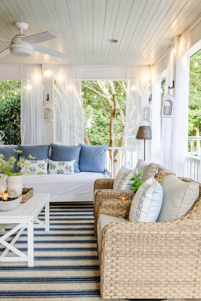 How We Extended Our Home With a DIY Outdoor Living Room - Bless'er House
