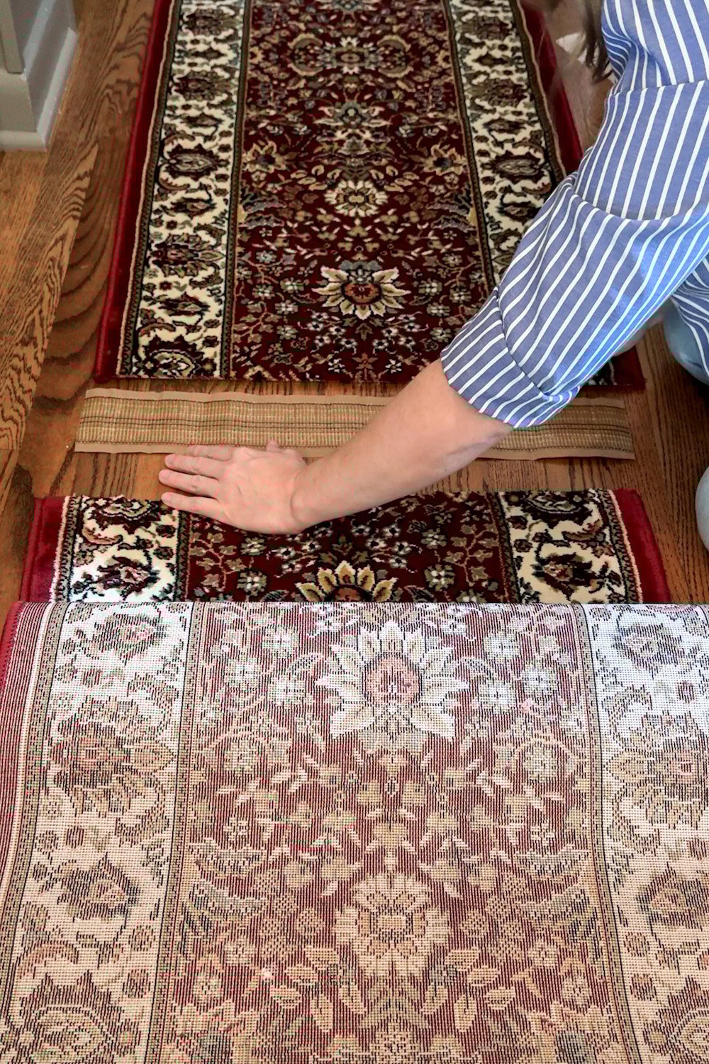 how to combine two rugs together to make one rug