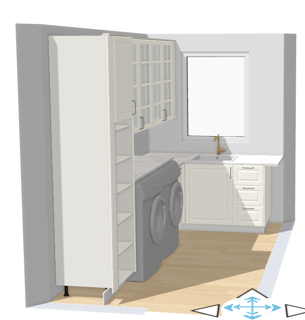 ikea laundry room cabinets in a narrow laundry room using kitchen planner
