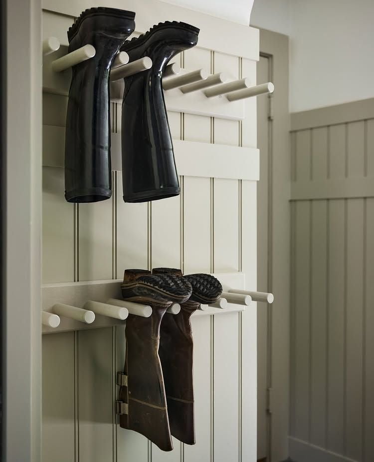 laundry room shoe storage pegs