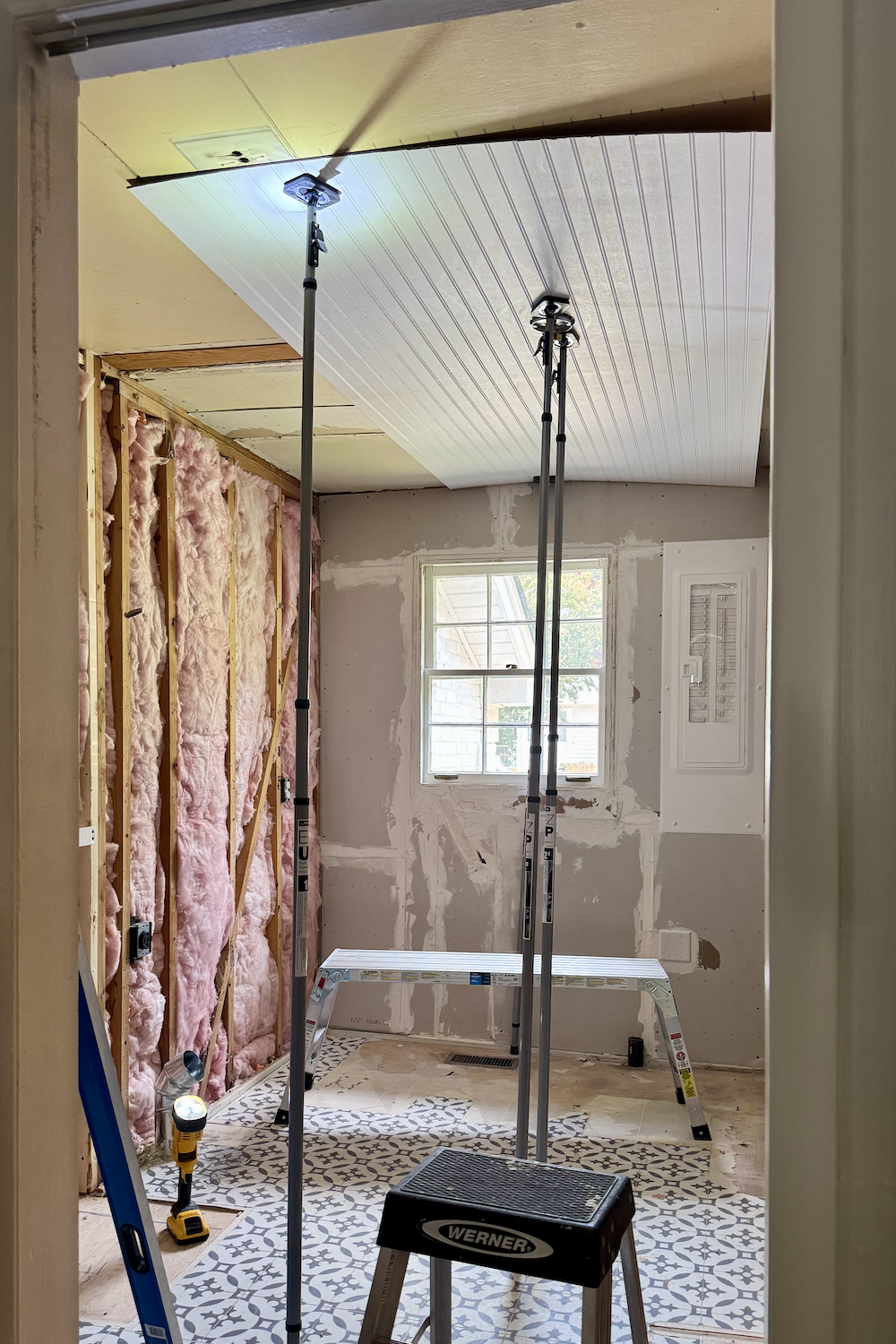 diy beadboard wall