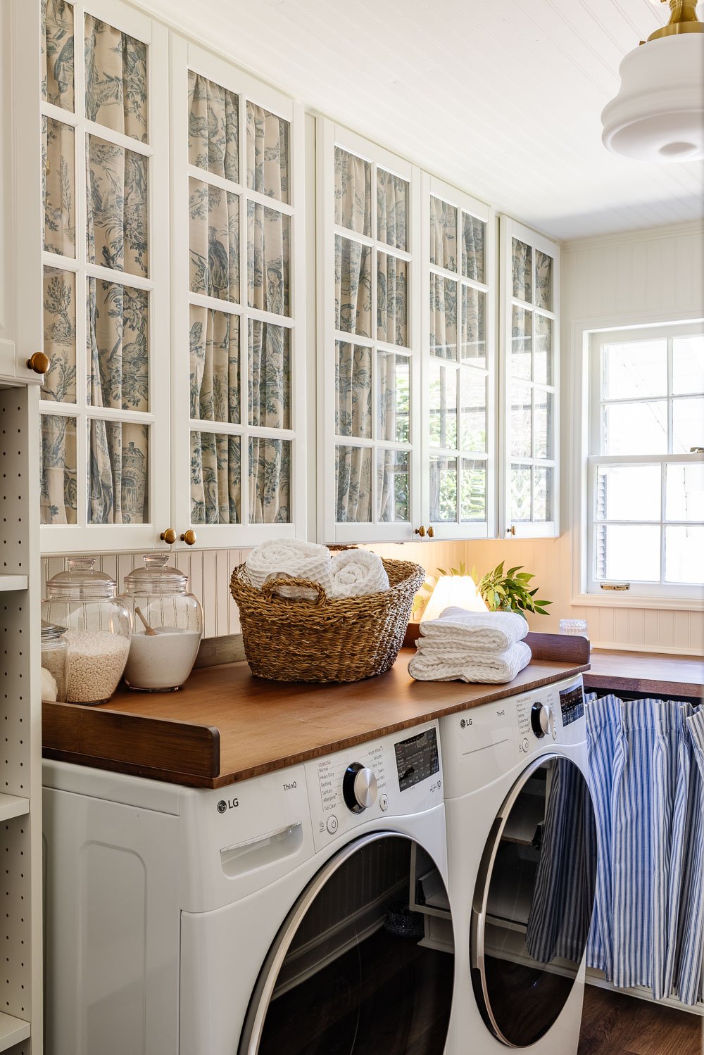 No Sew DIY Fabric Cabinet Doors That Hide Clutter in Style