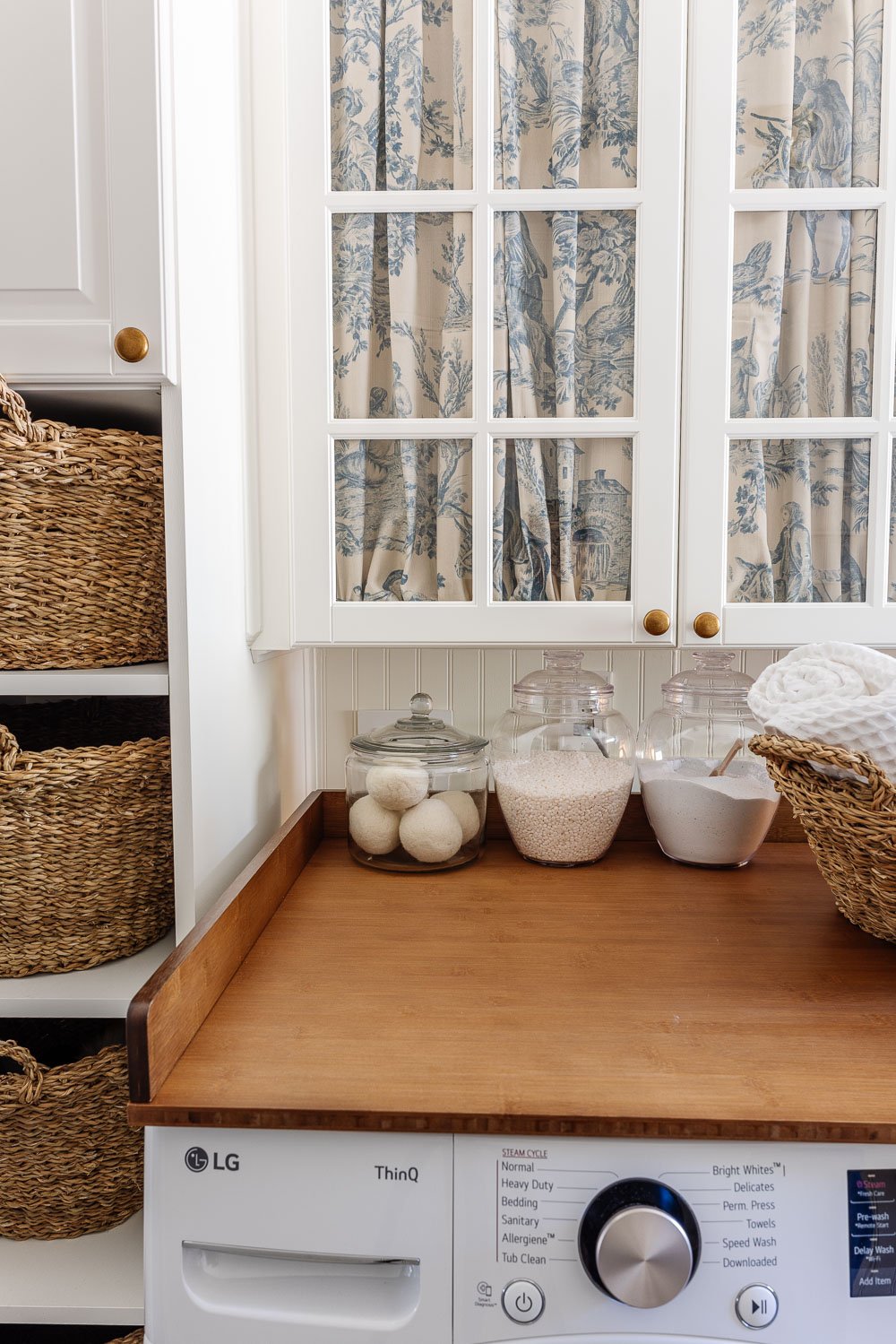 No Sew DIY Fabric Cabinet Doors That Hide Clutter in Style