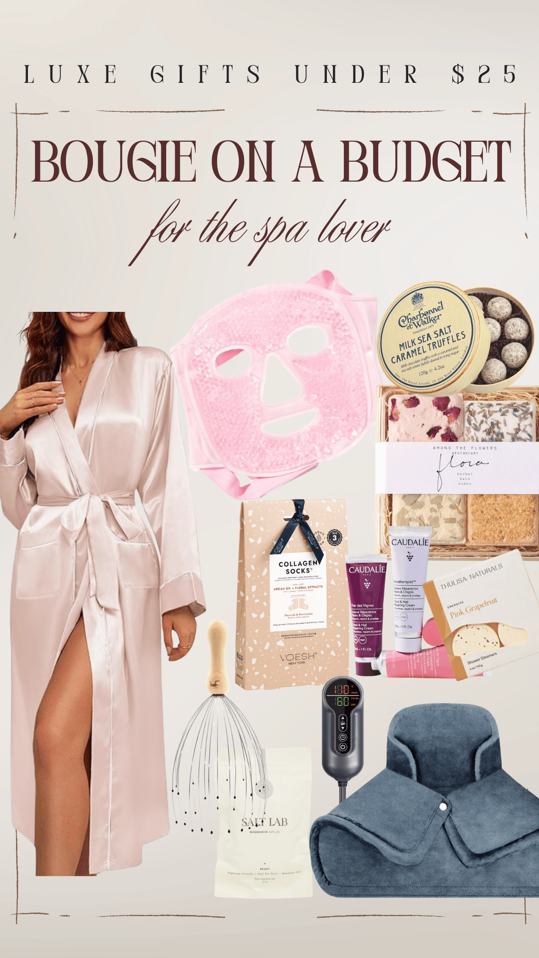 cheap gift ideas under $25 spa mom grandma girlfriend sister aunt best friend