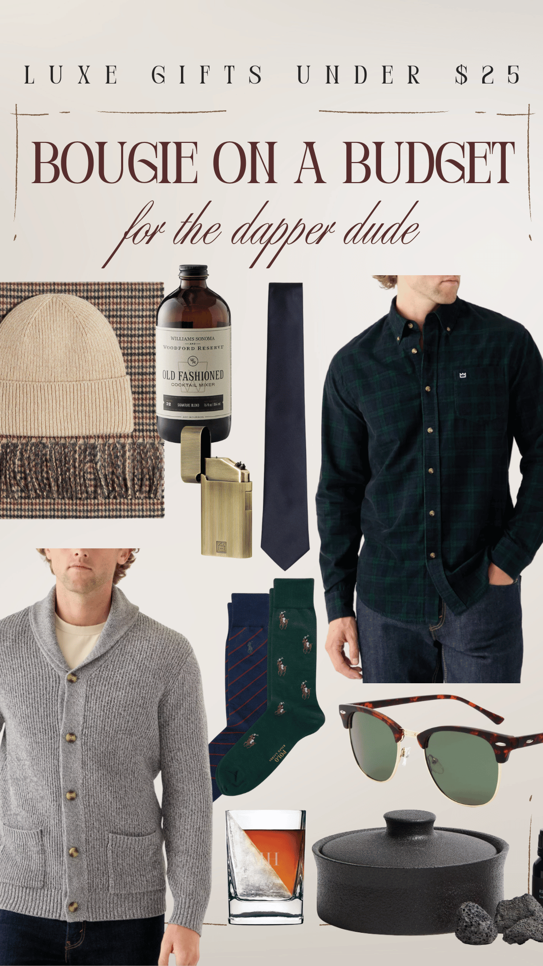 cheap gift ideas under $25 for him dapper dude fashion dad grandpa uncle brother boyfriend friend