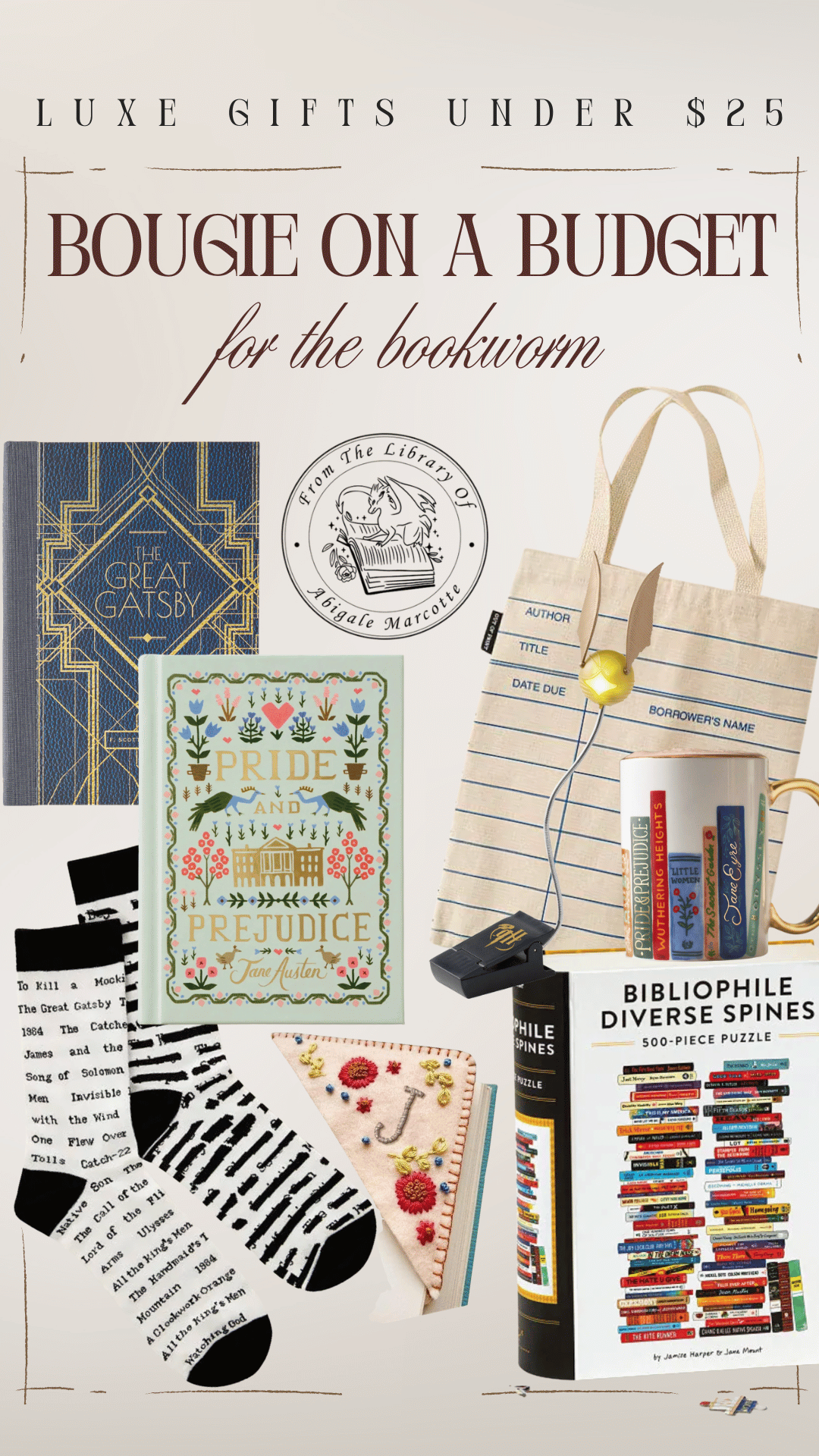 cheap gift ideas under $25 book reading bookworm mom grandma girlfriend sister aunt best friend