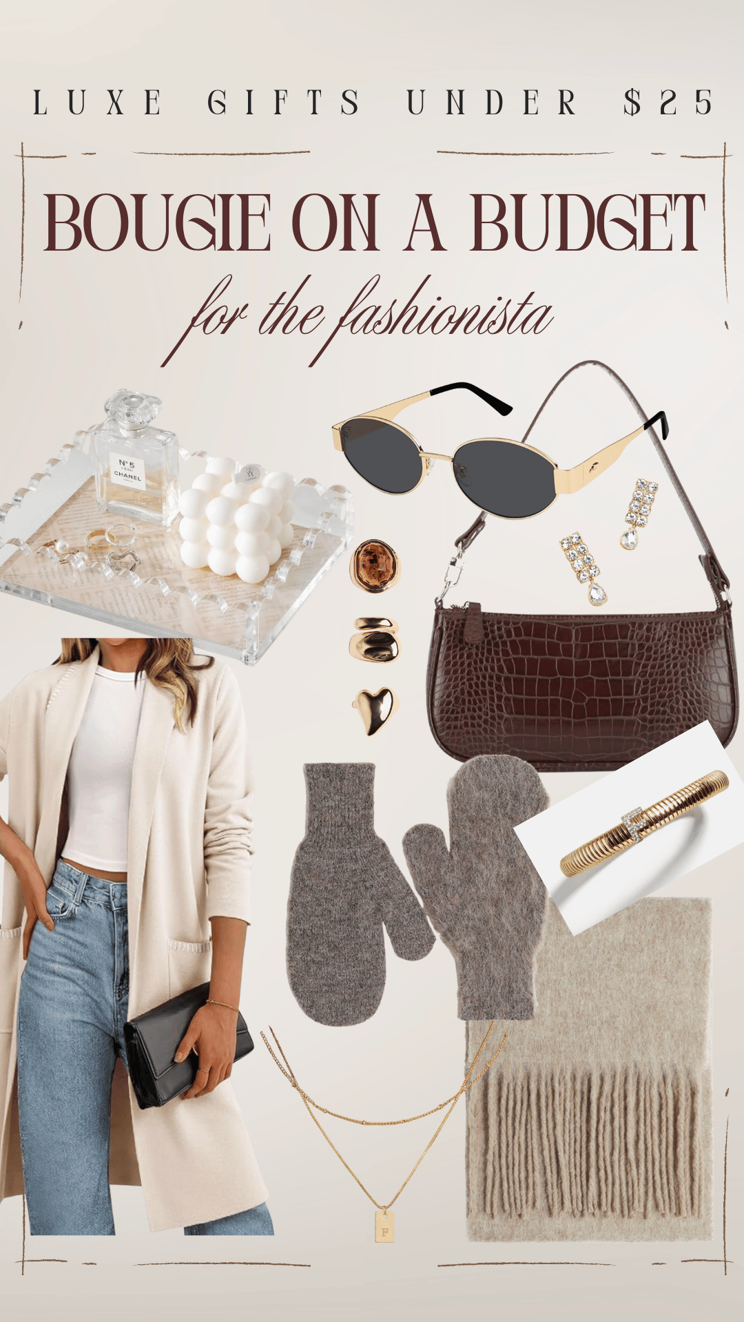 cheap gift ideas under $25 fashion stylish fashionista mom grandma girlfriend sister aunt best friend
