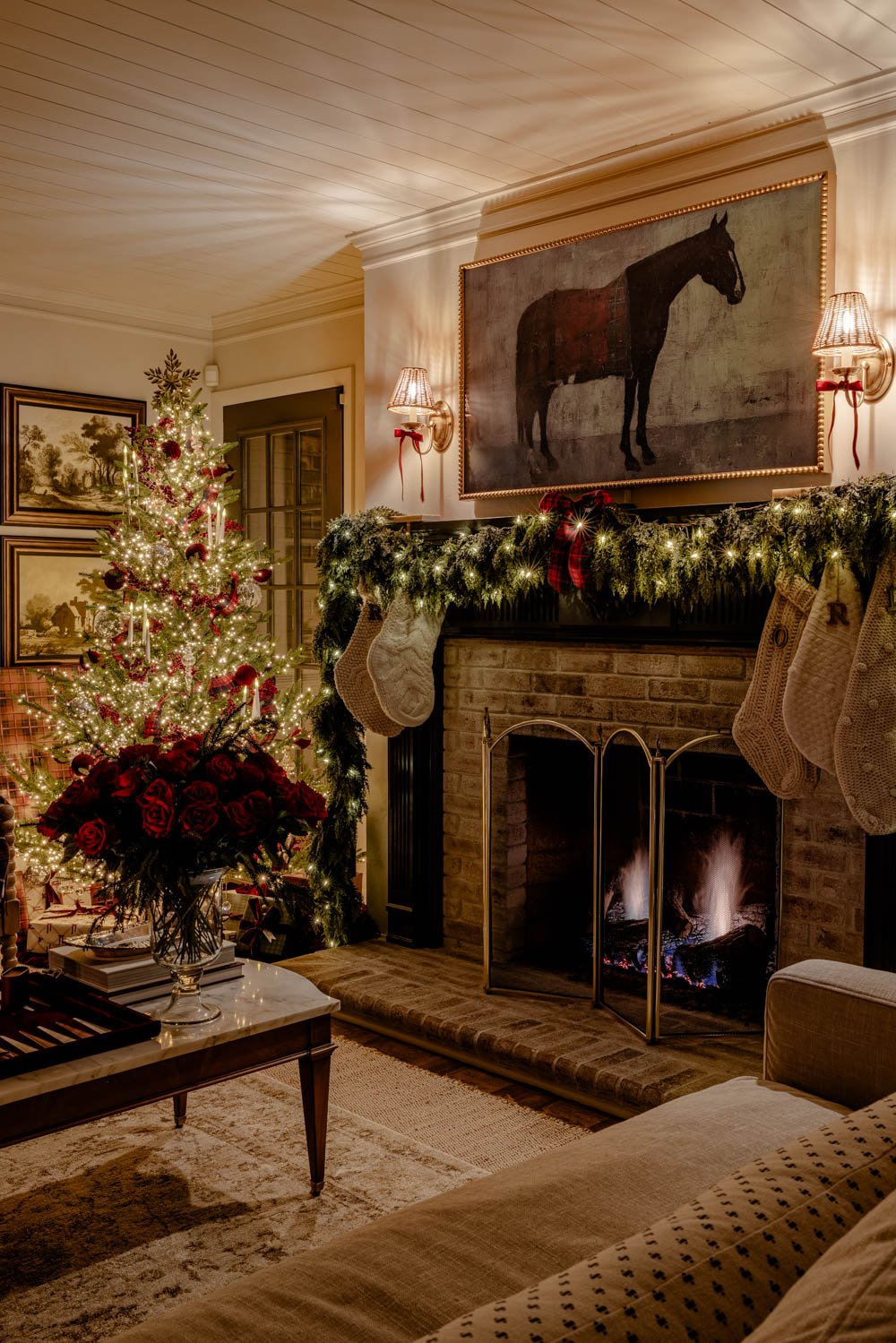 modern traditional candlelight christmas home tour