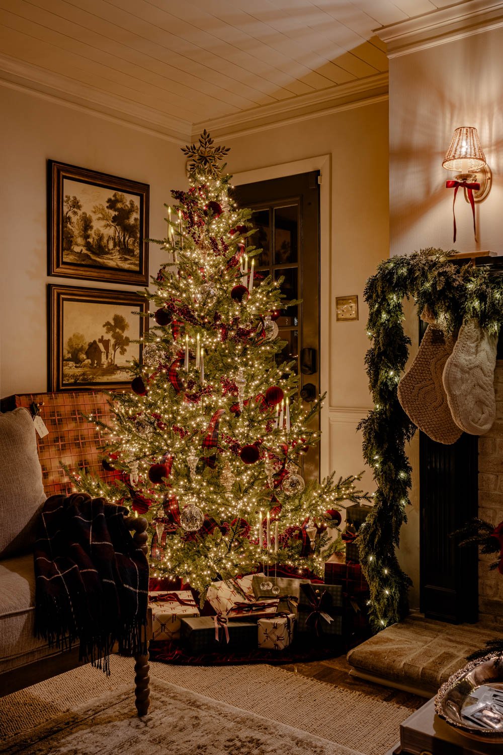 modern traditional candlelight christmas home tour