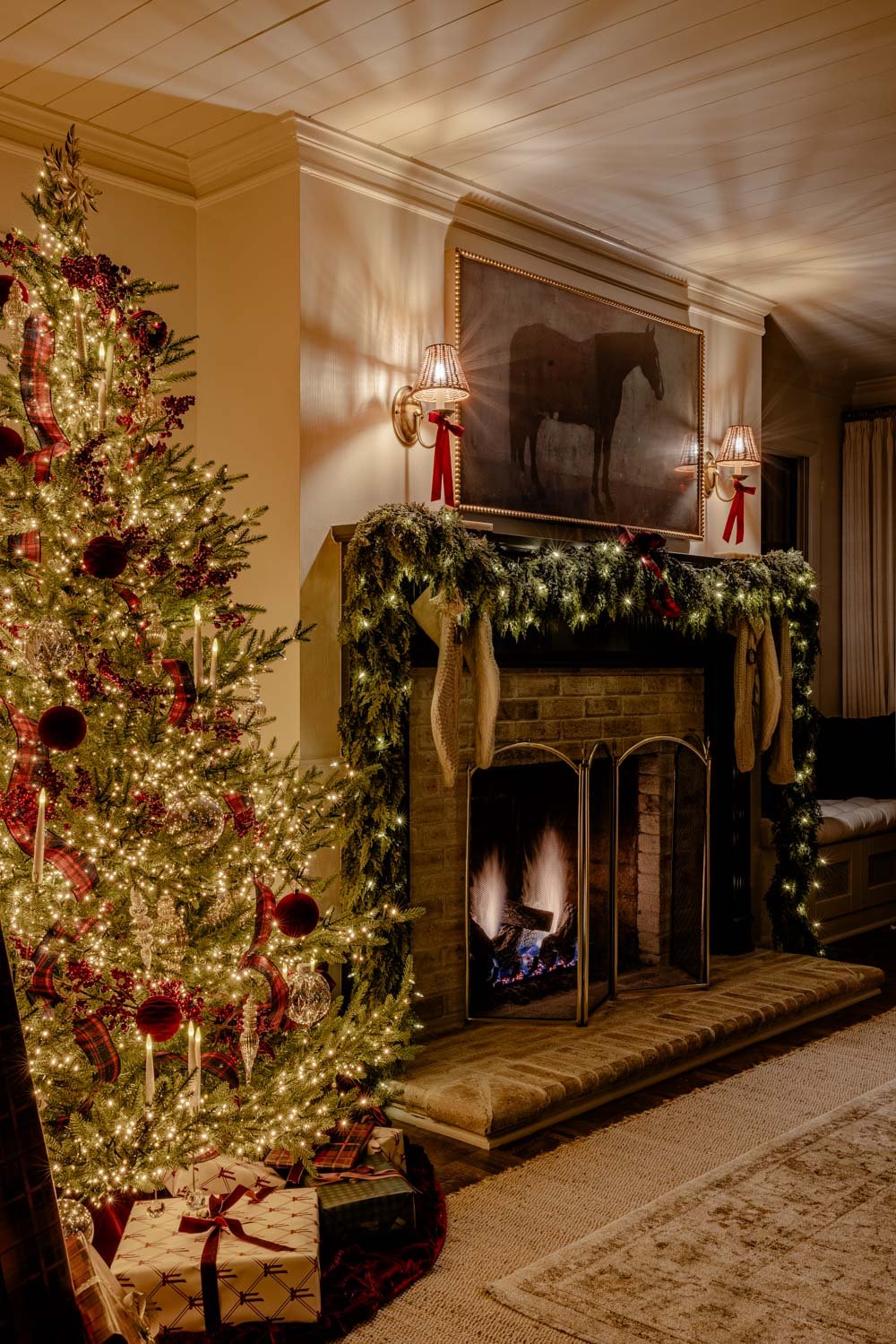 modern traditional candlelight christmas home tour