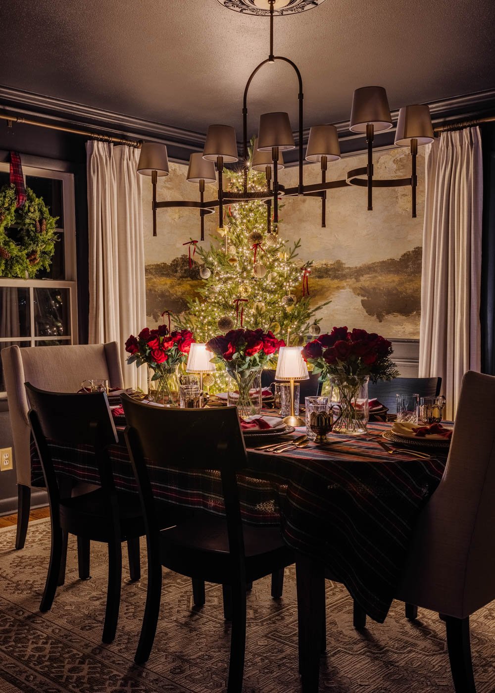 modern traditional candlelight christmas home tour