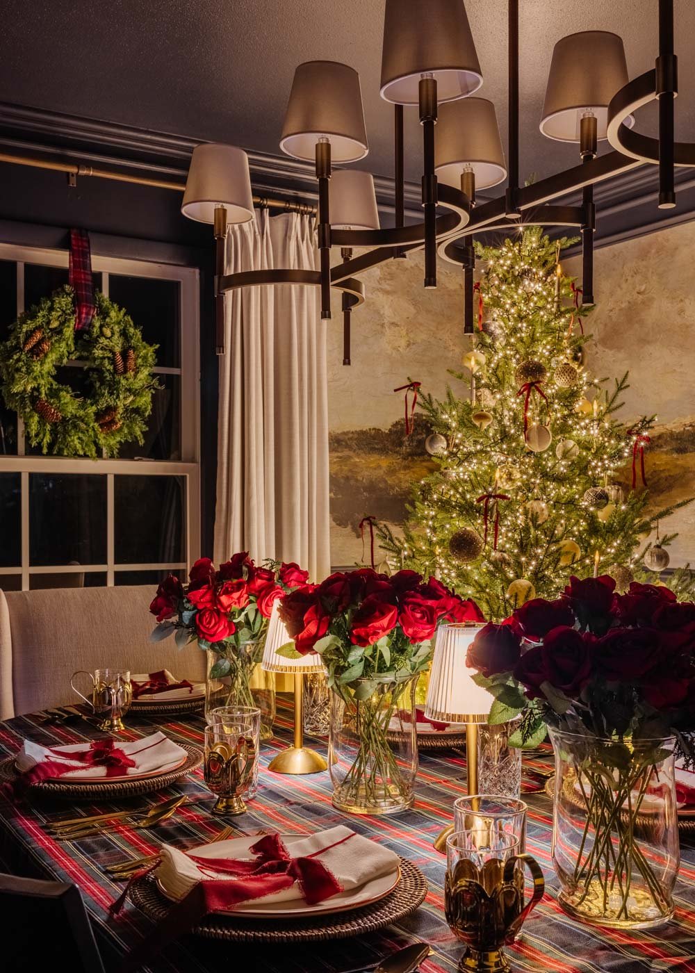 modern traditional candlelight christmas home tour