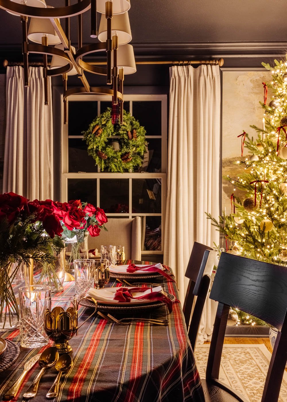 modern traditional candlelight christmas home tour