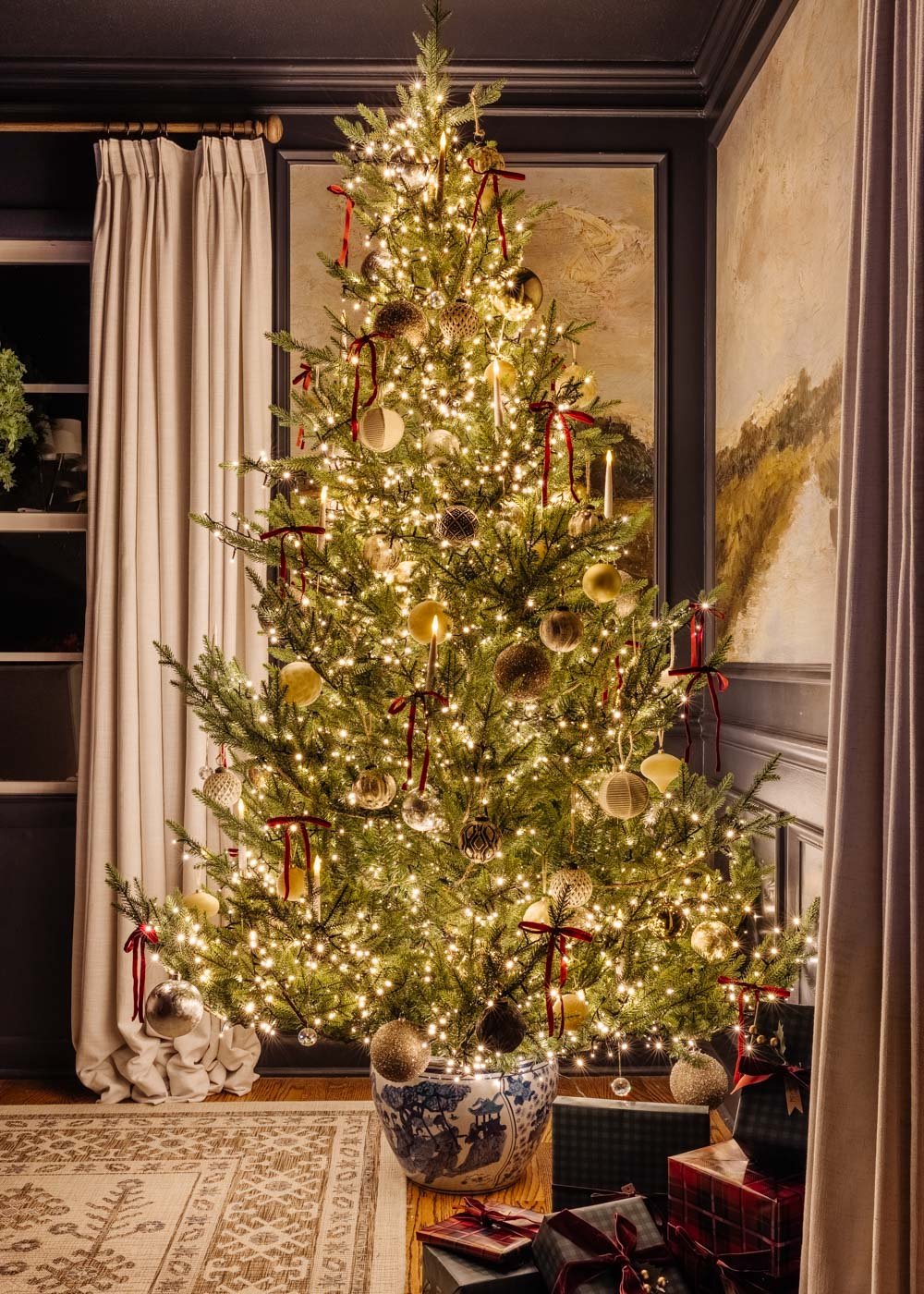 modern traditional candlelight christmas home tour