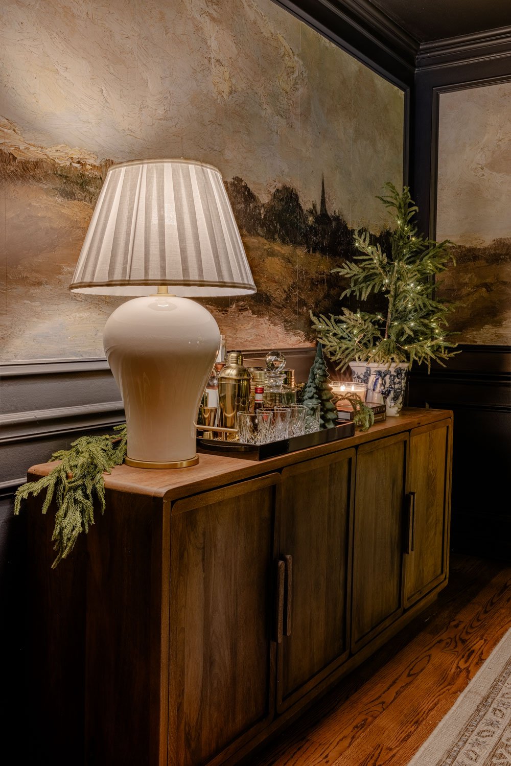 modern traditional candlelight christmas home tour