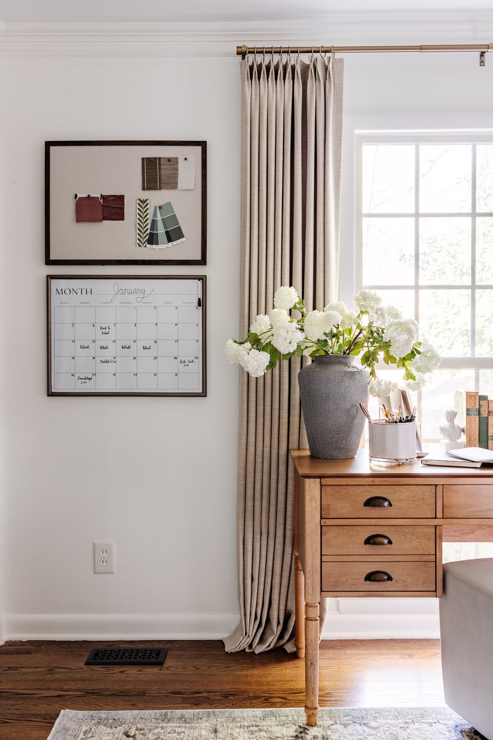 home office board interior design samples