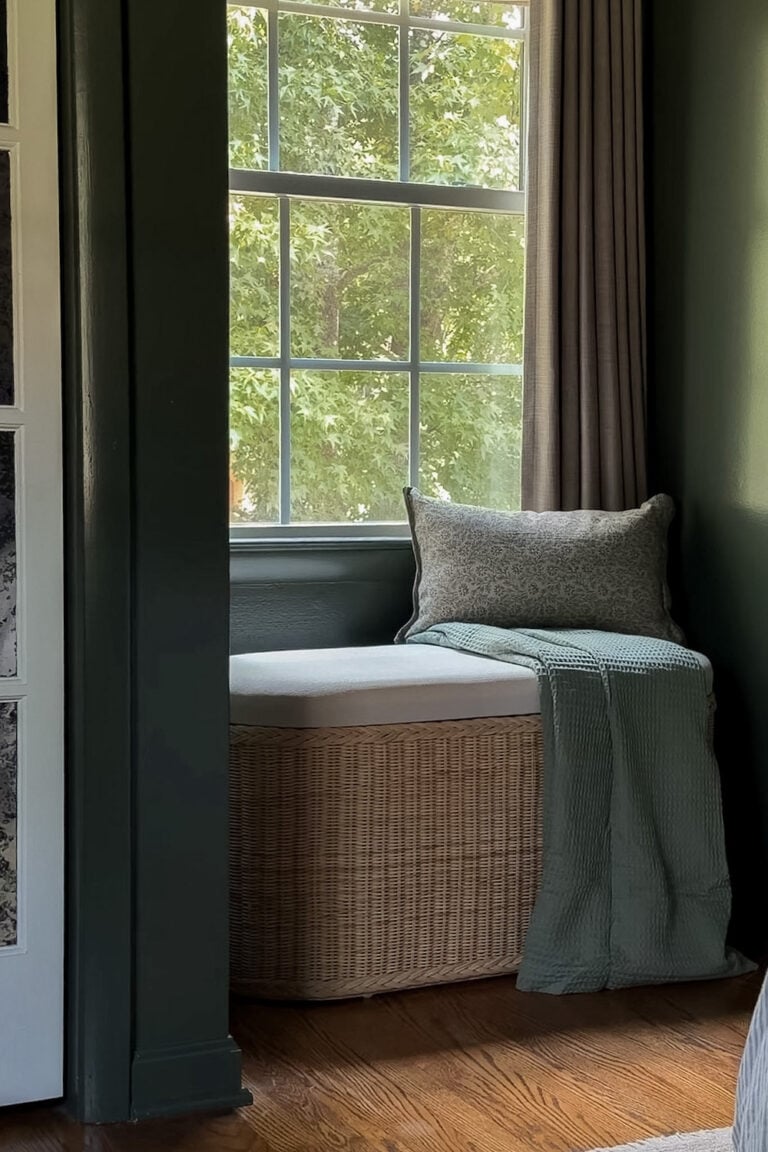 small bedroom storage bench