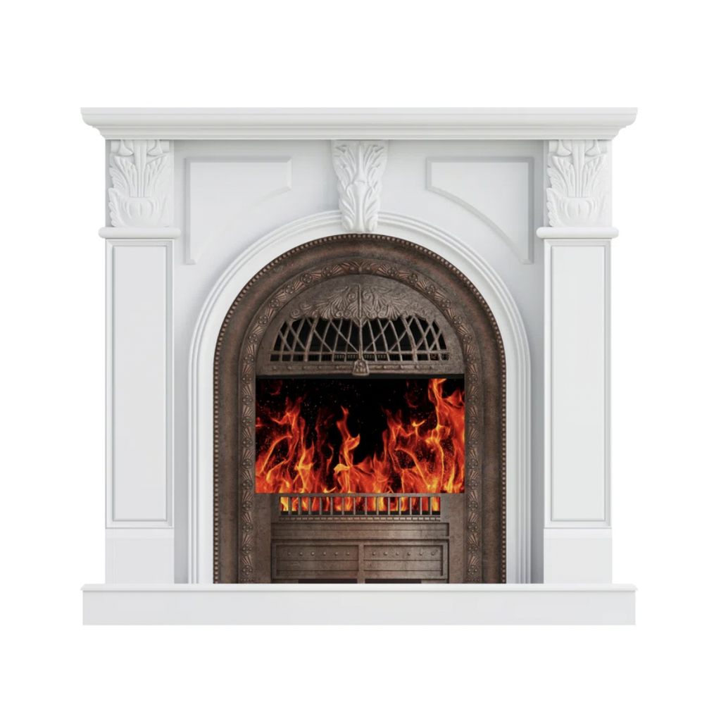 Copper Birdcage Insert French Style Electric Fireplace