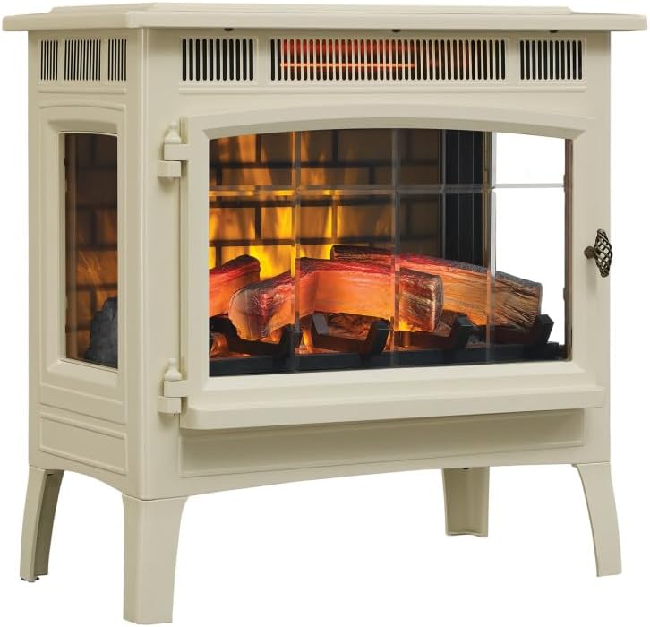 Cream Stove Heater Electric Fireplace