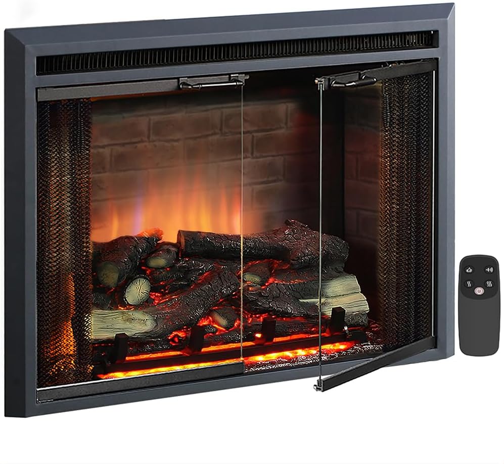 Realistic Crackling Electric Fireplace Insert